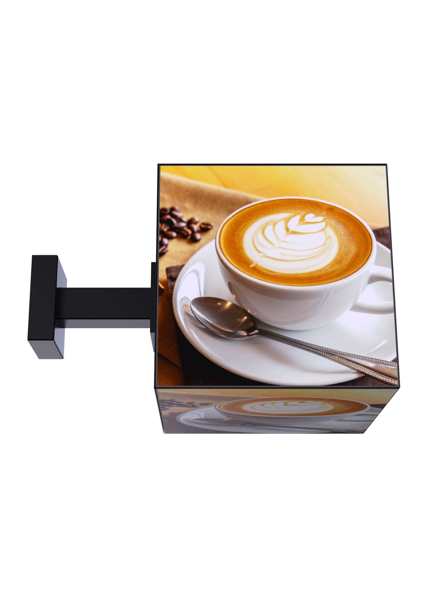 Cube Mounted 5-Sided Indoor Sign