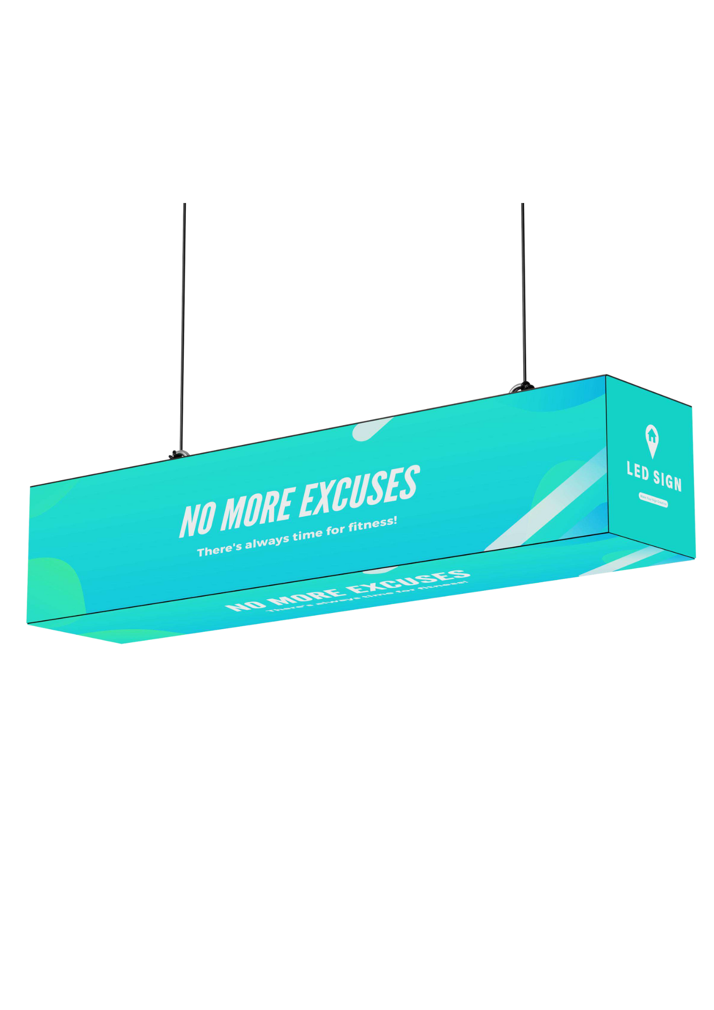 Rectangle Mounted 5-Sided Indoor Sign