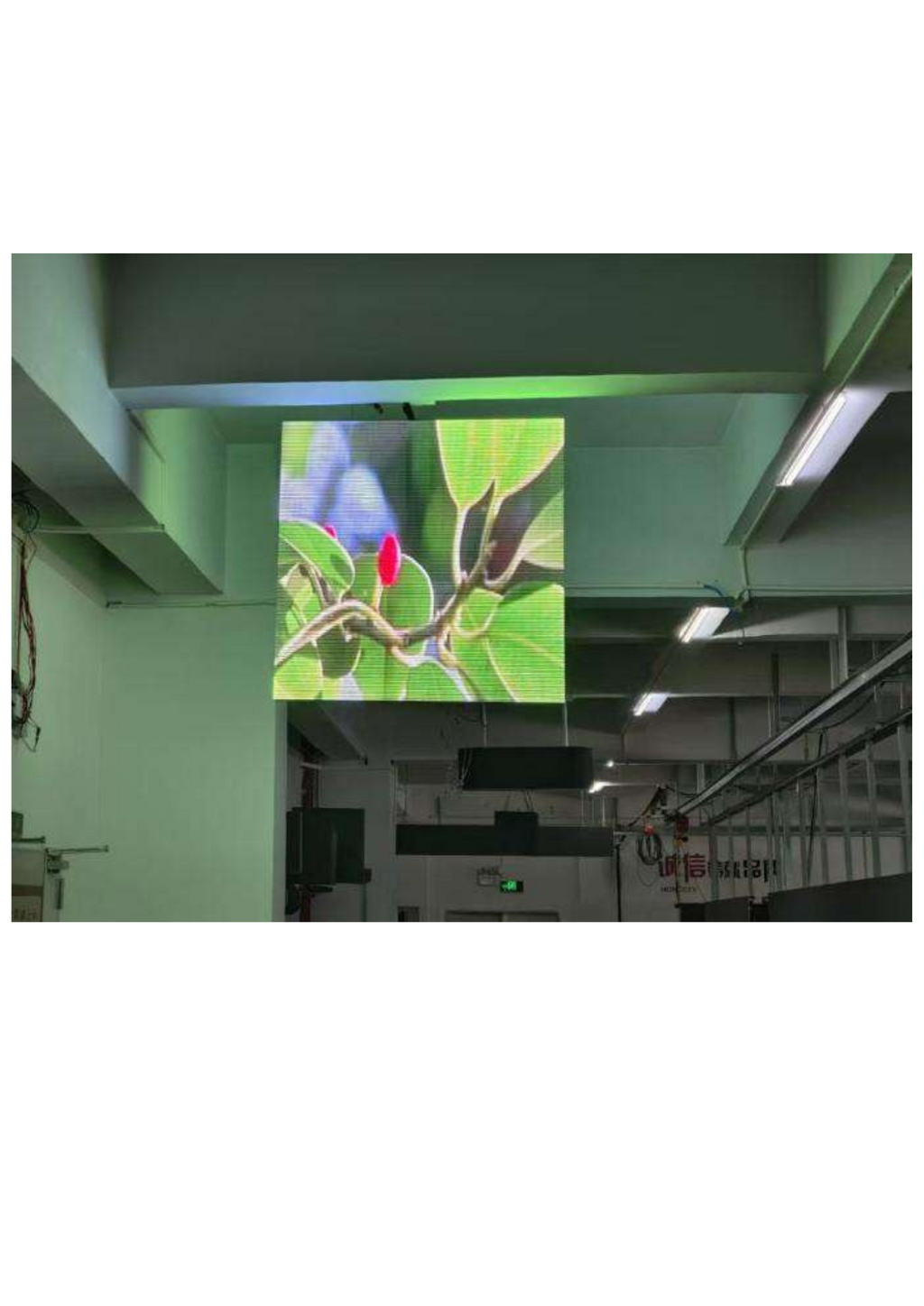 Transparent Square Mounted 2 Sided Indoor Sign