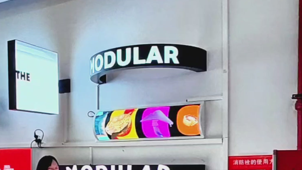 3D Rectangle Curve Mounted Indoor Sign